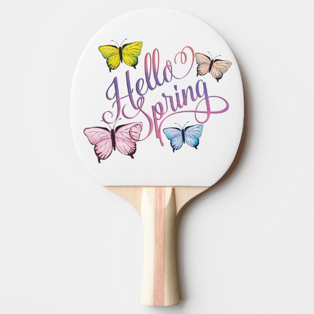 Raquete De Ping Pong Butterfly Hello Primavera (Frente)
