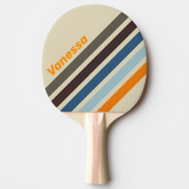 Raquete De Ping Pong Butternut Fade Angled Striping with Name