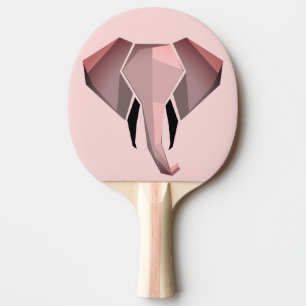 Raquete De Ping Pong Cabeça de Elefante Geométrica