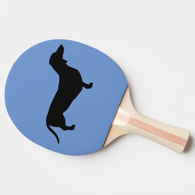 Raquete De Ping Pong Cabelo Curto Dachshund - Silhouette 1 (Lateral)