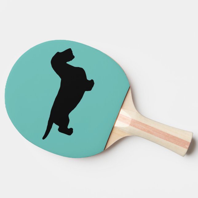 Raquete De Ping Pong Cabelo grosso Dachshund - Silhouette 1 (Lateral)