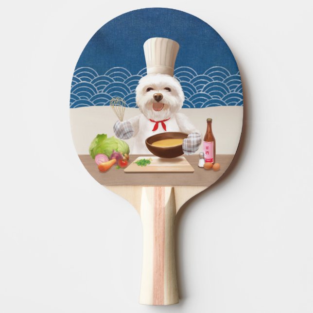 Raquete De Ping Pong Cachorro Pequeno (Frente)