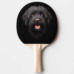 Raquete De Ping Pong Cachorro Preto Labradoodle