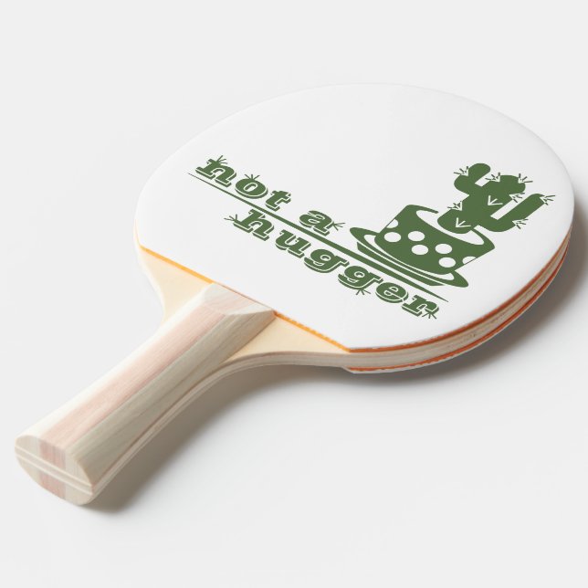 Raquete De Ping Pong Cactos não é um cacto engraçado (Frente inclinada)