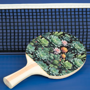 Raquete De Ping Pong Cactus e Sucultos Bloqueadores