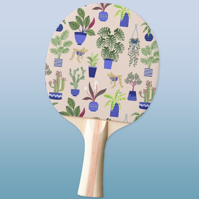 Raquete De Ping Pong Cactus Pattern (Cactus succulent cacti houseplant ping pong paddle)