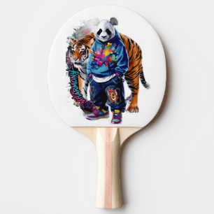 Raquete De Ping Pong Caderno Gráfico Premium Artístico ADOM Panda & Tig