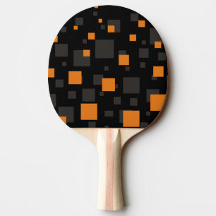 Raquete De Ping Pong Caixa negra alerta alaranjada do Dia das Bruxas do