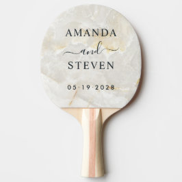 Raquete De Ping Pong Calacatta Gold Couple Names with Wedding Date