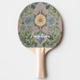 Raquete De Ping Pong Caleidoscópio Floral Personalizado