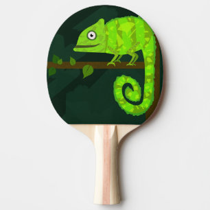 Raquete De Ping Pong Camaleão verde fofo