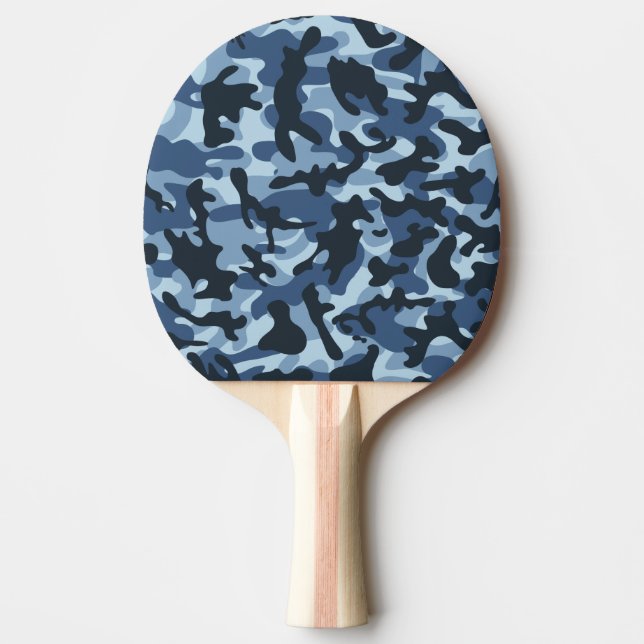 Raquete De Ping Pong Camuflagem Azul (Frente)