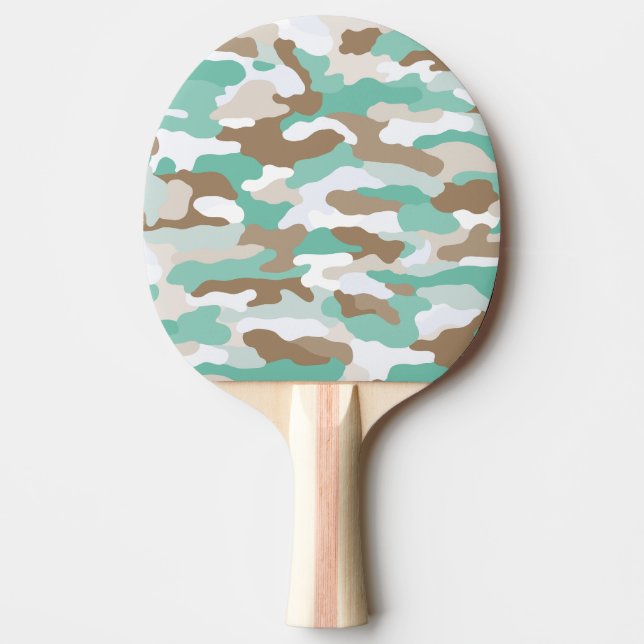 Raquete De Ping Pong Camuflagem Costeira (Frente)