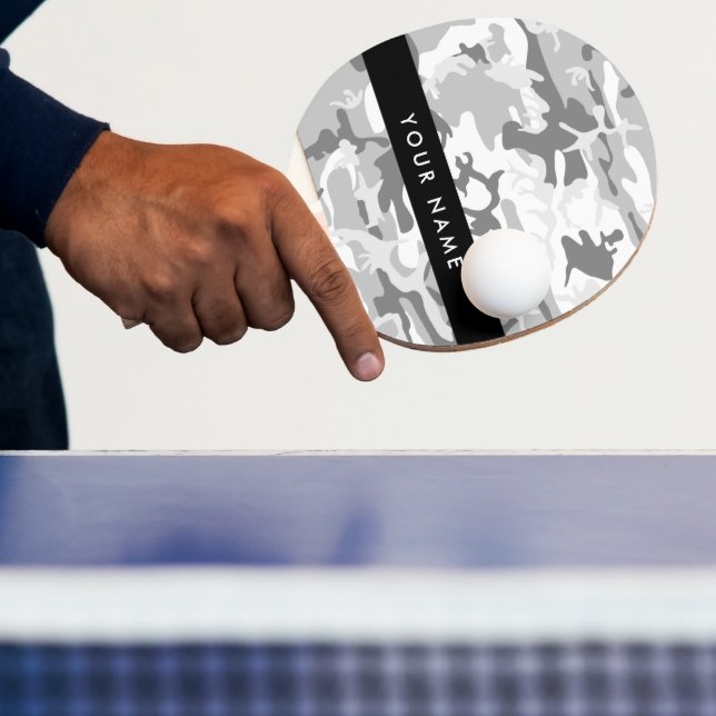 Raquete De Ping Pong Camuflagem de Cinzas de neve de inverno Seu nome p (Insitu)
