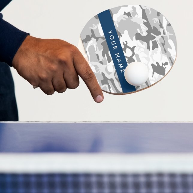 Raquete De Ping Pong Camuflagem de Cinzas de neve de inverno Seu nome p (Insitu)