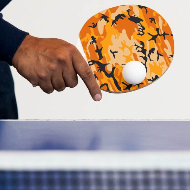 Raquete De Ping Pong Camuflagem Laranja, Militar, Exército (Insitu)