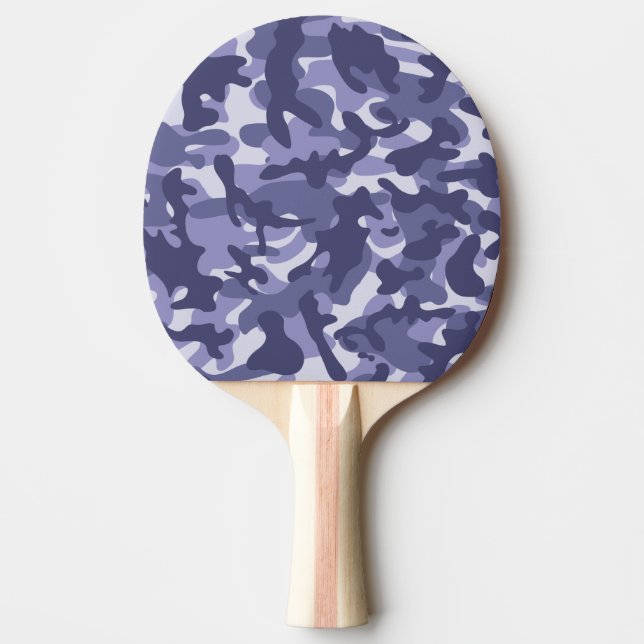 Raquete De Ping Pong Camuflagem Naval Roxa (Frente)