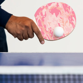 Raquete De Ping Pong Camuflagem Rosa, Militar, Exército