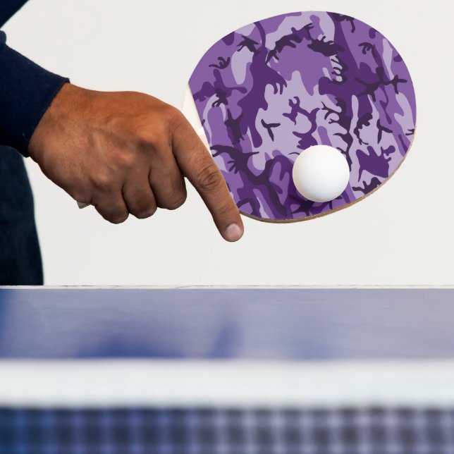 Raquete De Ping Pong Camuflagem Roxa, Militar, Exército (Insitu)