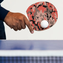 Raquete De Ping Pong Camuflagem Vermelha e Marrom, Militar, Exército