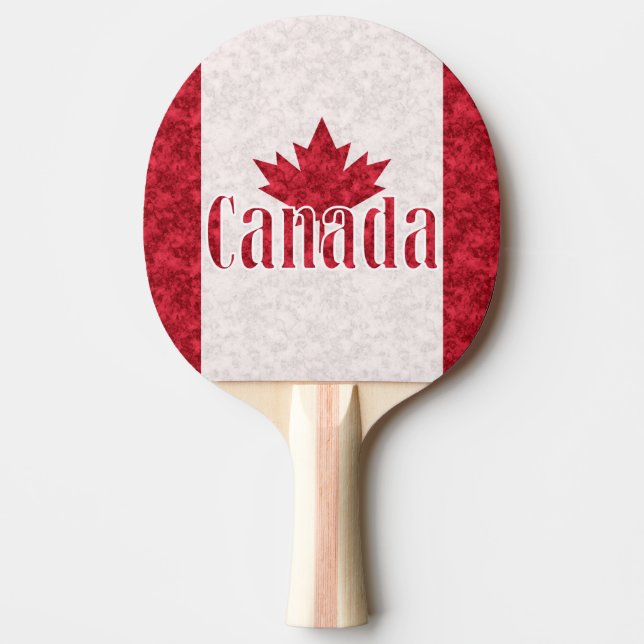 Raquete De Ping Pong Canadá, chá de bandeira (Frente)