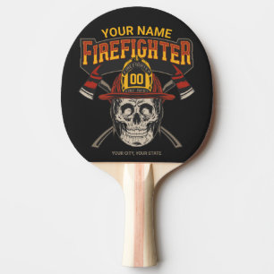 Raquete De Ping Pong Capacete de Caveira Personalizado de Bombeiro Ax