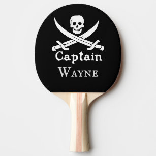 Raquete De Ping Pong Capitão Pirata Personalizado