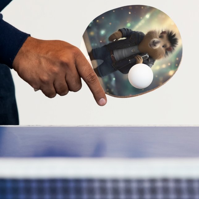 Raquete De Ping Pong "Capivara Mohawk: Agitando o Rio!" (Insitu)
