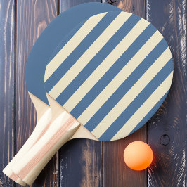 Raquete De Ping Pong Capri Azul Polo Listrado e Sólido