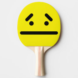 Raquete De Ping Pong Cara Amarela Branca Triste
