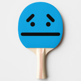 Raquete De Ping Pong Cara Azul Branca Triste