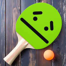 Raquete De Ping Pong Cara Branca Triste Remo de Ping Pong Verde