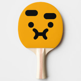 Raquete De Ping Pong Cara de Laranja Confusa e Fofa