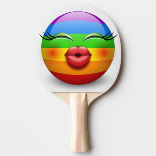 Raquete De Ping Pong Cara Emoji Bonita