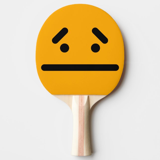 Raquete De Ping Pong Cara Orange Branca Triste (Frente)
