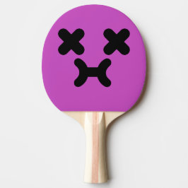 Raquete De Ping Pong Cara Roxa Emburrada Atordoada