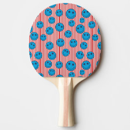 Raquete De Ping Pong Cara Sorridente Patriota Retro