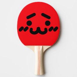 Raquete De Ping Pong Cara Vermelha Bonita e Desajeitada