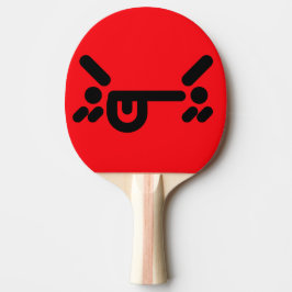 Raquete De Ping Pong Cara Vermelha Zangada Maliciosa