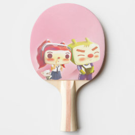 Raquete De Ping Pong Caracteres Whimsic com Cat