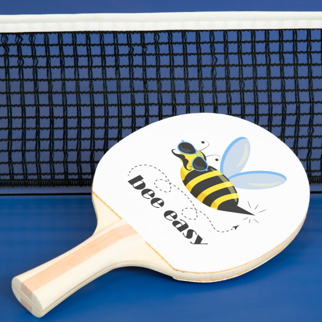 Raquete De Ping Pong Caráter de abelha com óculos de sol do bigode Abel (Insitu)