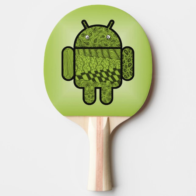 Raquete De Ping Pong Caráter de porta de Paisley para Android™ (Frente)