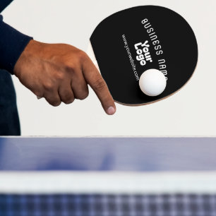 Raquete De Ping Pong Carregar logotipo preto e branco retrormoderno (ed