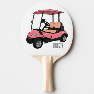 Raquete De Ping Pong Carrinho de golfe / desenho animado de buggy de go