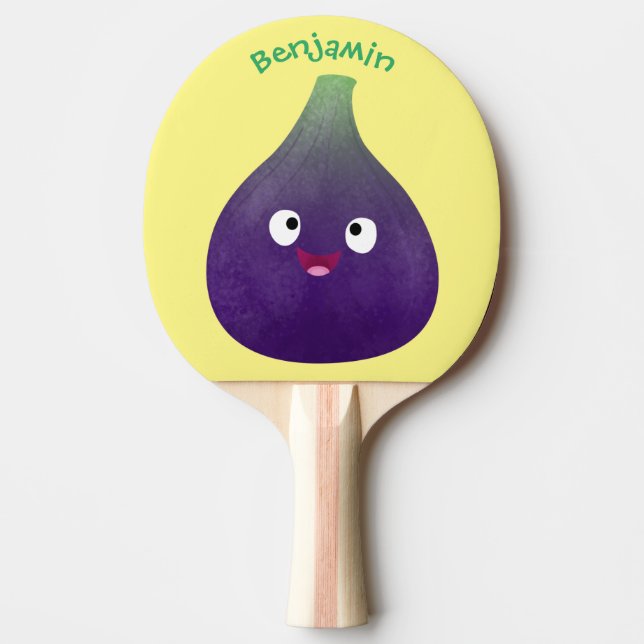 Raquete De Ping Pong Cartografia de fruta roxa e giro, bonita (Frente)