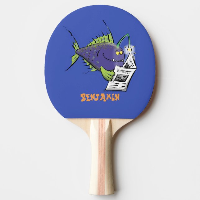 Raquete De Ping Pong Cartografia de peixe-anjo (Frente)