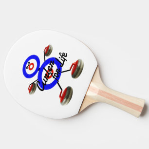 Raquete De Ping Pong Cartoon Curler for Life Curling