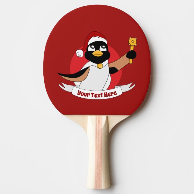 Raquete De Ping Pong Cartoon de Natal Ping Pong Paddle (Frente)