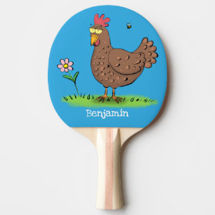 Raquete De Ping Pong Cartoon galinha rústico
