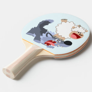 Raquete De Ping Pong Cartoon Ovelha e Pino do Lobo